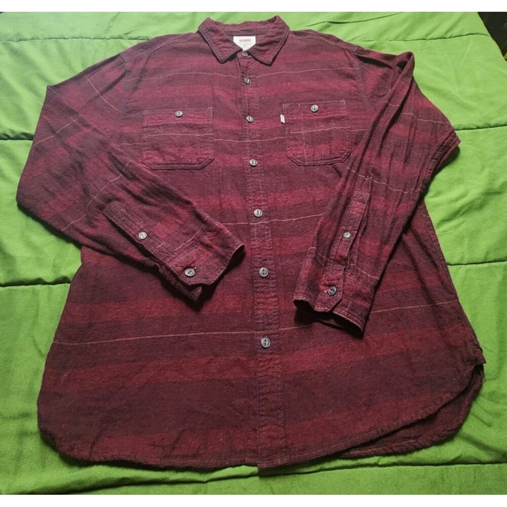 Levi's Striped Long Sleeve Button Down Men's Shirt Size M